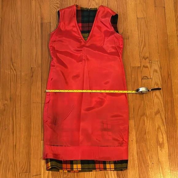 Vintage 1960s Bill Atkinson Glen of Michigan Jr. Retro Style Plaid Lined Dress - Picture 16 of 16